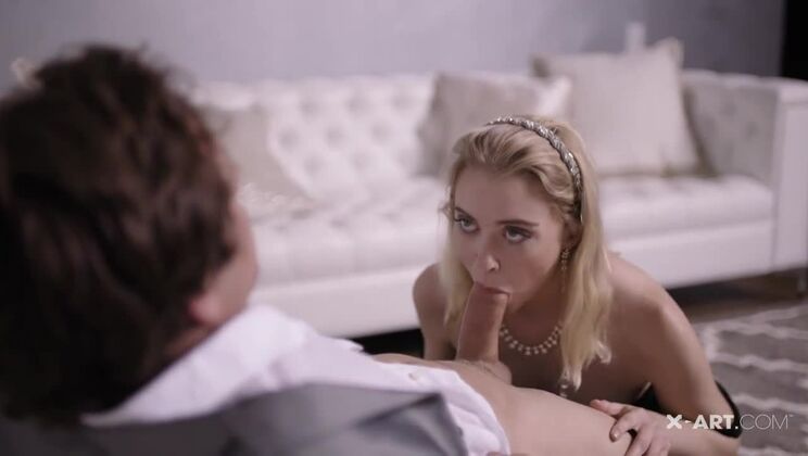 Young Chloe in Couture Teases with Her Hands