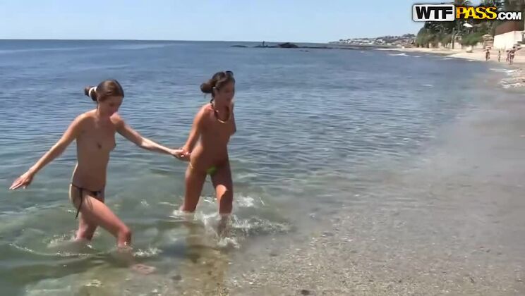 [WTFPass] - Blonde Carol Vega Gets Nasty with Brunettes in Beach Orgy