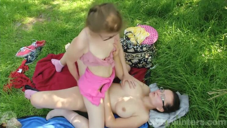 Fingering Fun with Jada and Maia Outdoors