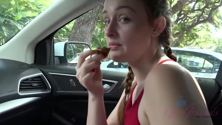 [ATKGirlfriends] - Danni Rivers fucks outdoors - small tits redhead in Hawaii - Danni Rivers