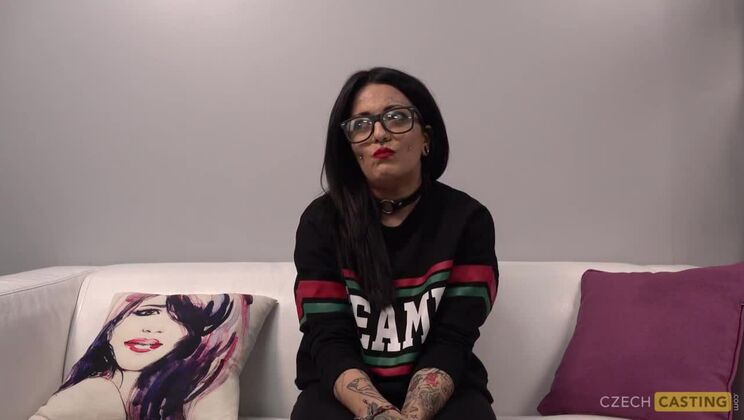 [CzechCasting] - Tattooed Brunette Gets Pounded by Huge Cock