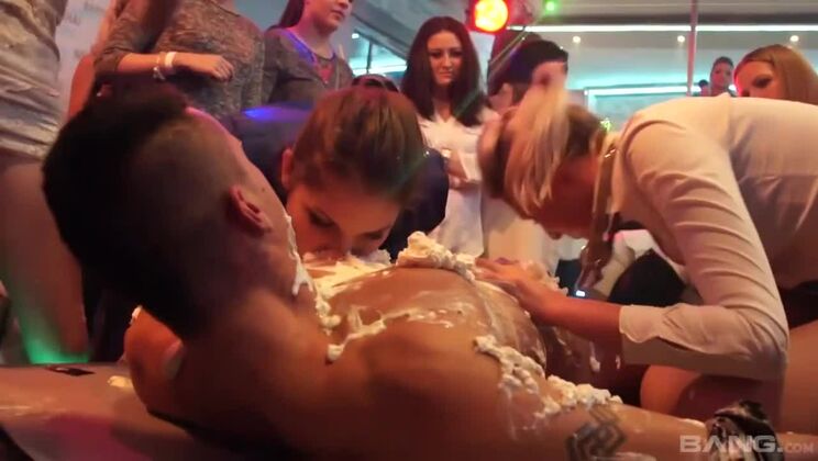 Blonde and Brunette in Interracial Sex at Party