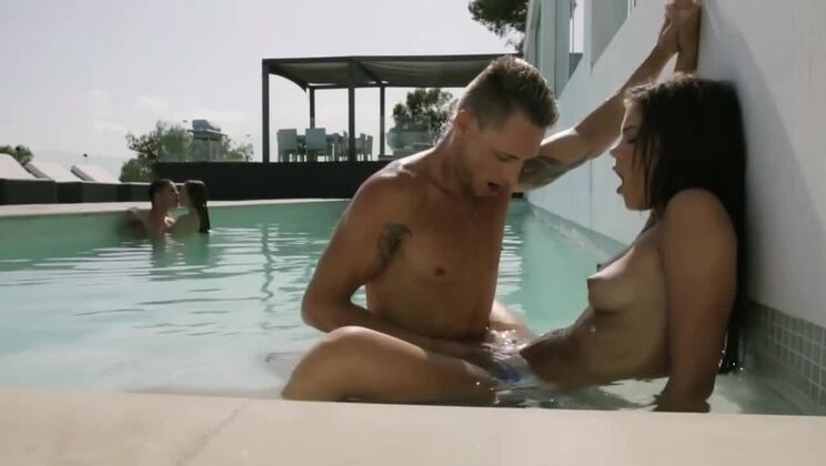 Outdoor Sex with Young Carrie and Two Men