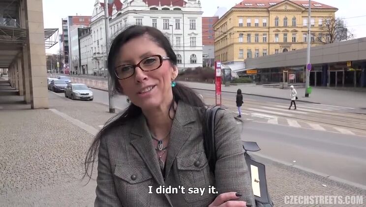 [CzechAV] - Czech MILF in Stockings Has Outdoor Sex