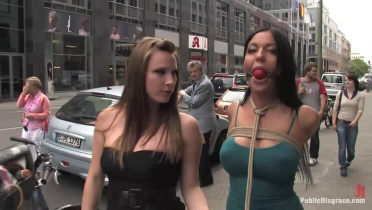 [PublicDisgrace] - Threesome BDSM: Angelica Heart and Zenza Raggi's Big Tits - Angelica Heart - Zenza Raggi