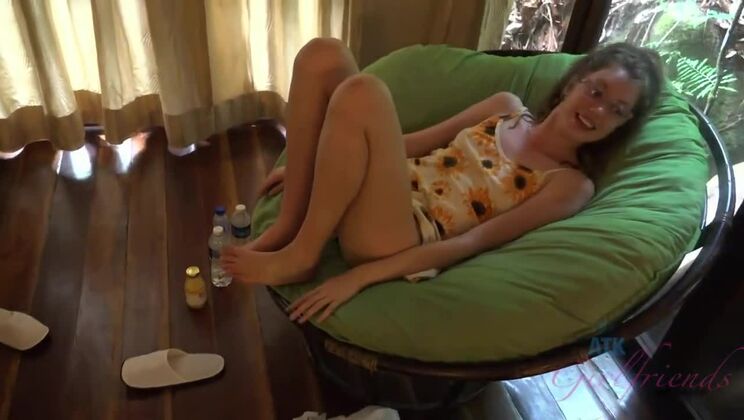 [ATKGirlfriends] - Brunette babe Elena Koshka swallows outside - POV amateur fun