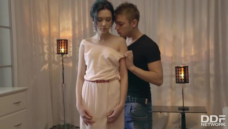 [OnlyBlowjob] - Brunette Bombshell Sheri Vi in Lingerie Slave Session - Sheri Vi