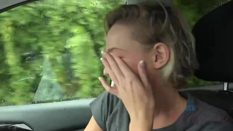 [ATKGirlfriends] - Emma Hix Car Fingering - Outdoor Amateur Sex