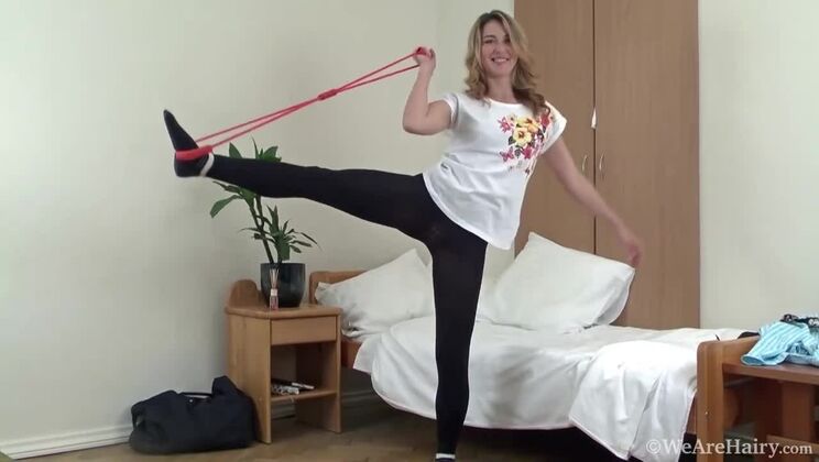 [WeAreHairy] - Solo Blonde Melisa Naked And Masturbating - Melisa