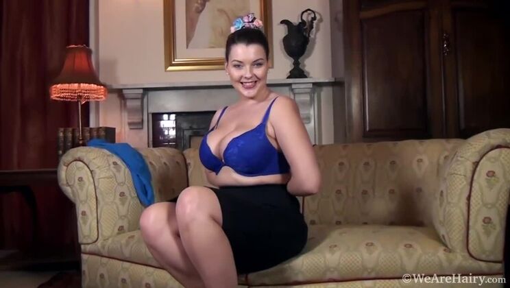 Cherry Blush, a Sexy Brunette, Strips Down