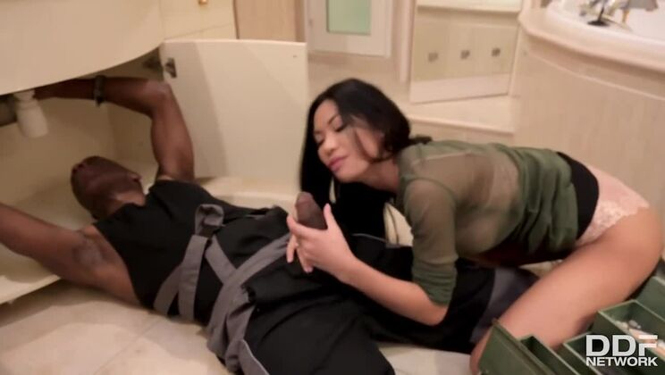 [DDFNetwork] - Polly Pons Medium Tits Sucking Plumber's Cock - Polly Pons