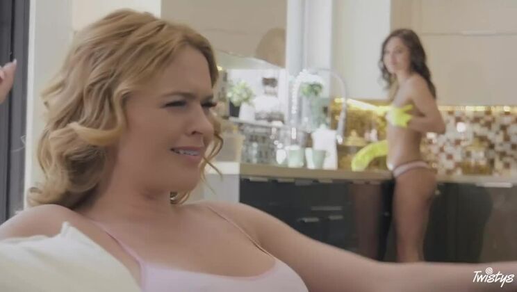 [MomKnowsBest] - Maid and MILF Engage in Pussy Licking Fun