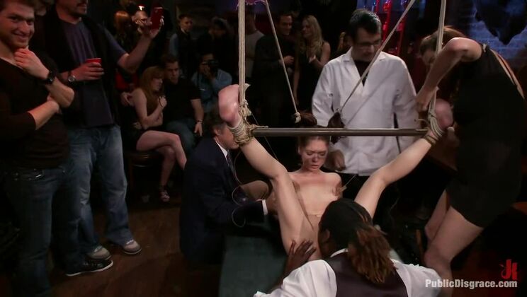 [PublicDisgrace] - Slave Jessi Palmer Gets Anal Fucking While Suspended