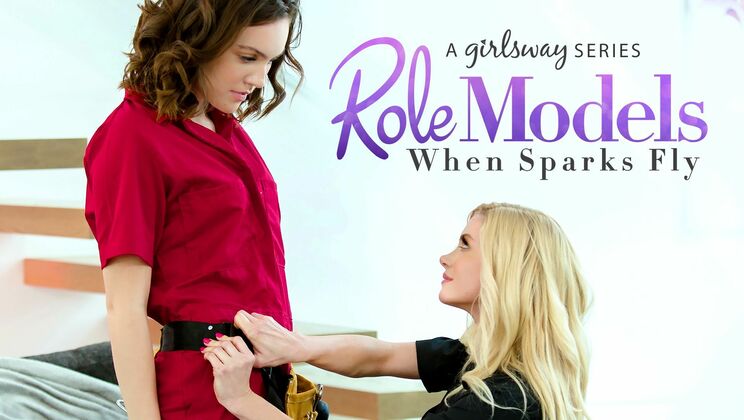 [Girlsway] - Lesbian Role Models: Blonde and Brunette Sparks Fly
