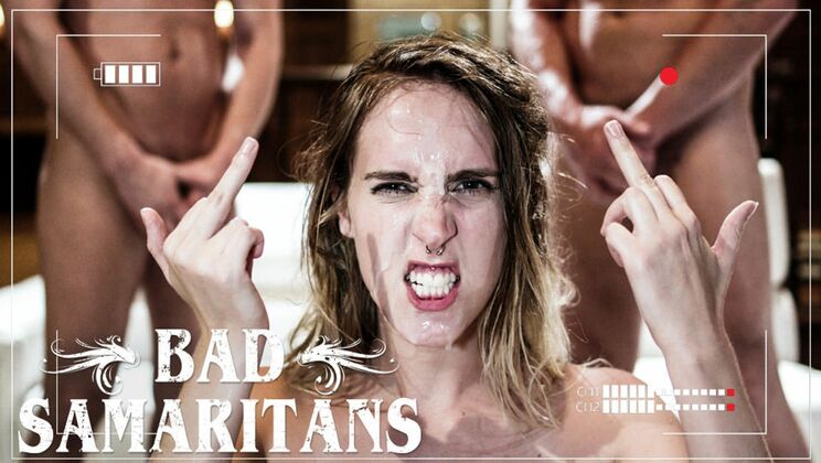 [PureTaboo] - Rough Threesome with Blonde and Big Cocks