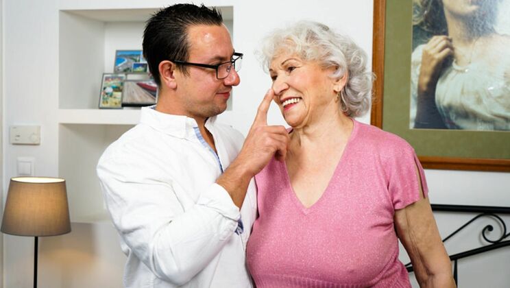 [LustyGrandmas] - Rob Fucks Norma B's Big Tits and Cums Hard - Rob - Norma B