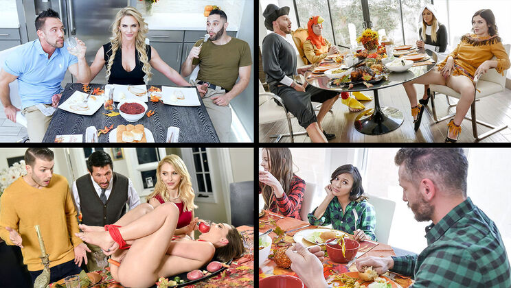 [TeamSkeetSelects] - Thanks Giving with Jasmine Grey and Naomi Blue - Brooklyn Chase - Phoenix Marie - Jasmine Grey - Naomi Blue