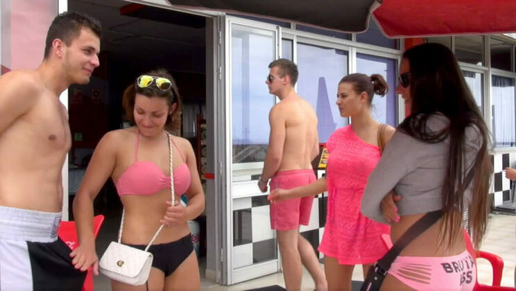 Dirty Outdoor Sex with a Brunette