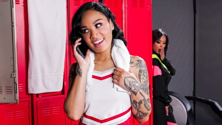 [Brazzers] - Shaved Asian Babes in Uniform Get It On - Honey Gold - Kaylani Lei