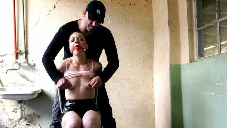 [Submissed] - Brunette in high heels gets restrained - Lilit Sweet