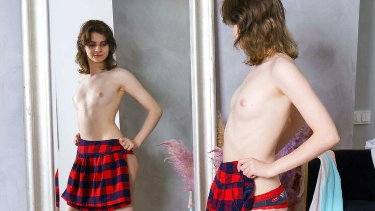 [ClubSweethearts] - Teen with Natural Tits Gets Alone