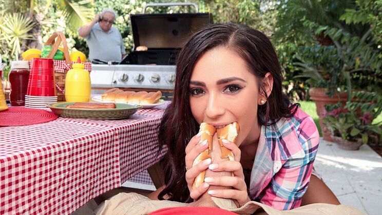 Facial on a Park Bench