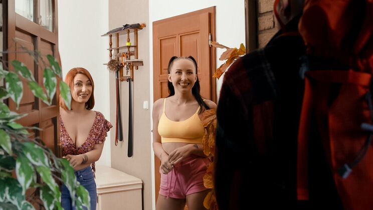 [MomsBangTeens] - Homestay Threesome With Redhead - Nick Ross - Lucia Fernandez - Bella Angel