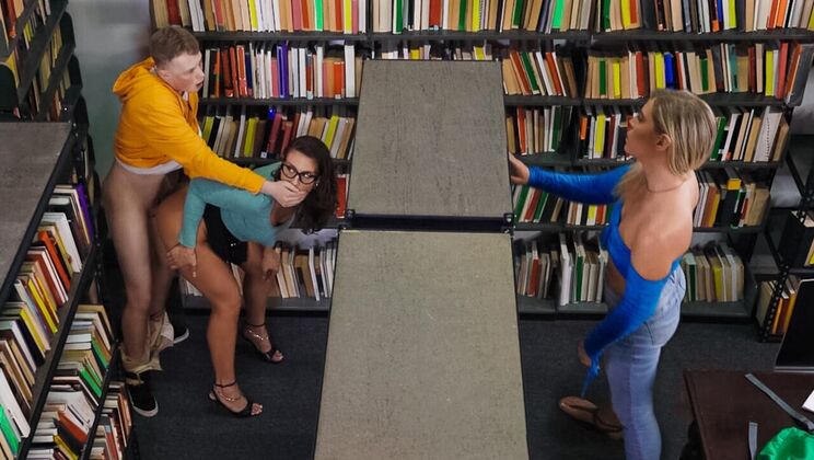 [LilHumpers] - Jimmy Michaels Fucks Glasses Girl in Library - Jimmy Michaels - Krissy Knight - Mandy Waters