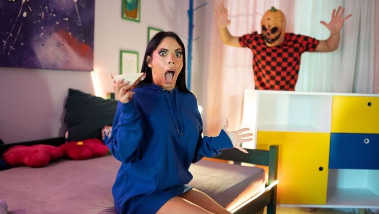 [FakeHubOriginals] - Spooky Halloween Sex Prank: Big Tits and Blowjob Fun - Max Dior - Megan Fiore