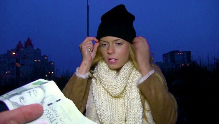 Random Guy Gets Sucked Off by Euro Blonde