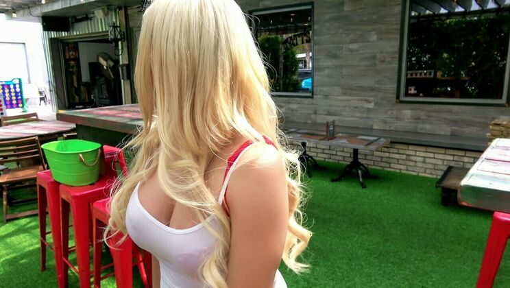 [PublicPickups] - Petite Blonde Takes Big Cock in Cowgirl