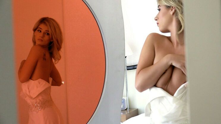 Blonde Bridesmaid's Shaved Pussy POV