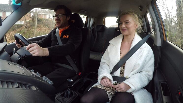 Polish Blonde's Naughty Driving School Encounter