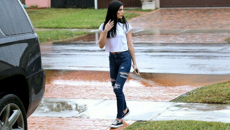 [StrandedTeens] - Shaved Brunette Takes Huge Shaft in Doggystyle - jmac - Sadie Blake