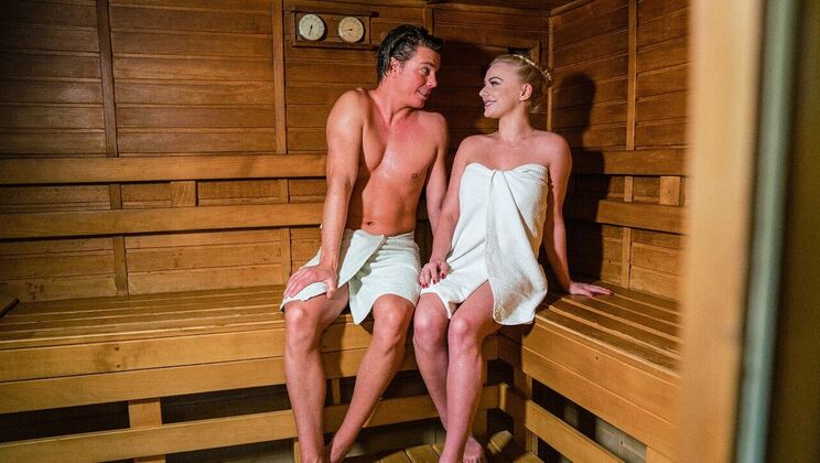 [DaneJones] - Blonde babe gets naughty in sauna seduction - Ricky Rascal - Elizabeth Romanova