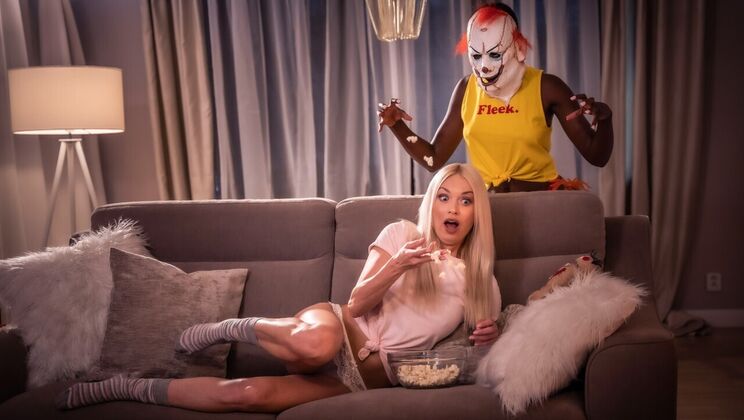 [MOMXXX] - Halloween Surprise: Blonde Lena Love Gets Thong and Fucking