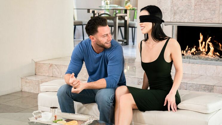 Small Tits Brunette Takes a Load