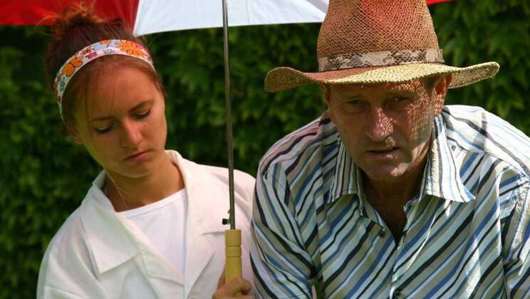 [Oldje] - Close Up Cum Swallowing with Blonde Teen