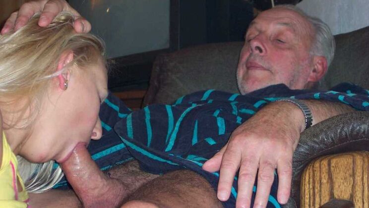 [Oldje] - Blonde And Old Deepthroat Action - Gina Blonde - Sicke