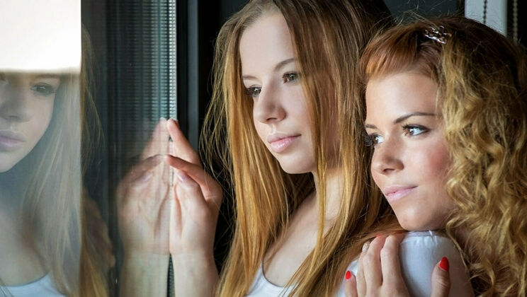 [SexArt] - European Couple Joins Brunette for Threesome Fun