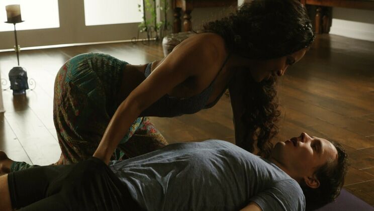 [BellesaFilms] - Seductive Yoga with Natural Tits - Demi Sutra - Robby Echo