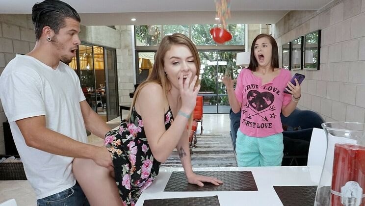 [ShareMyBF] - Big Cock and Small Tits: Blonde in Threesome with Brunette - Carolina Sweets - Alex Blake - Bambino