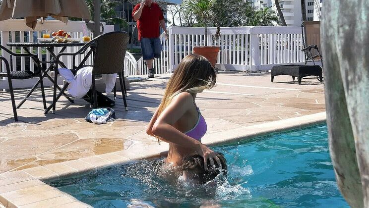 Blonde Babe with Piercing Gets Pounded