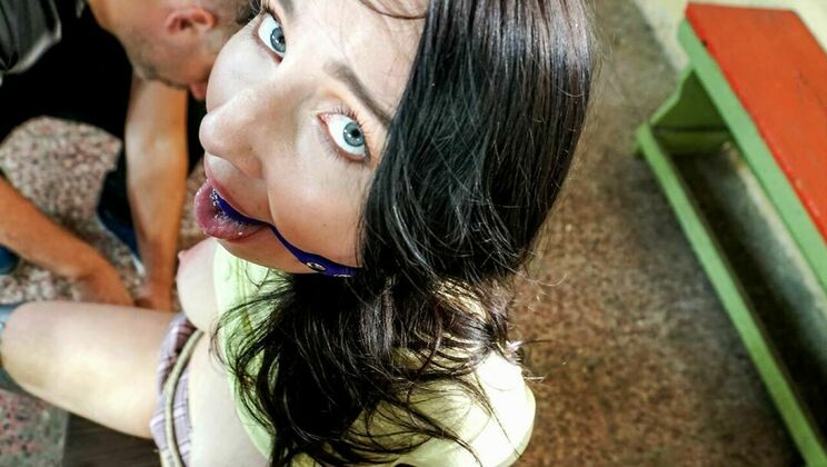 Brunette Bombshell Bella Angel Plays Alone