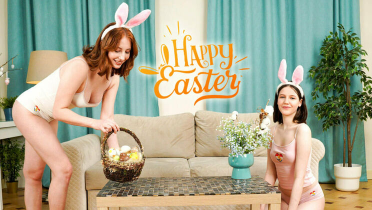 [ClubSweethearts] - Teen Lesbians Emma and Margo Get Easter On
