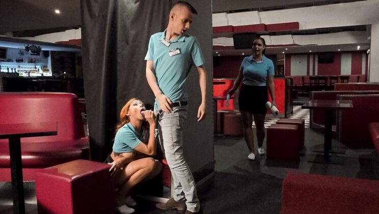 Interracial Blowjob with Colombian