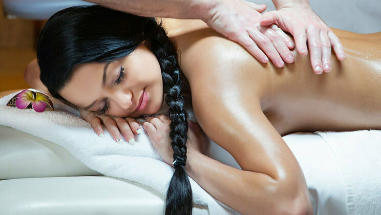 [SexArt] - Lesbian Massage Turns into Hot Sex with Puffy Nipples - Matt Ice - Erika Black