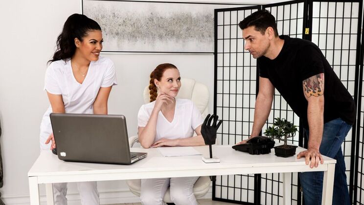 [FantasyMassage] - Big Boobs and Oiled Bodies in Lesbian Massage - Ryan Driller - Maya Farrell - Madison Morgan