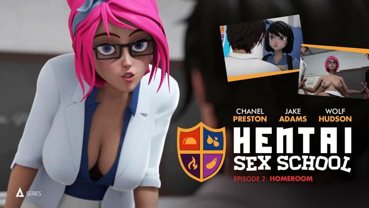 [AdultTimeAnimation] - Facial in the Classroom: Homeroom Hijinks - Chanel Preston - Jake Adams - Whitney Wright - April Oneil - Wolf Hudson