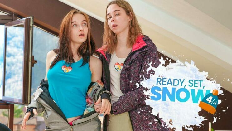 [ClubSweethearts] - Brunette and Blonde Lesbians in Snow